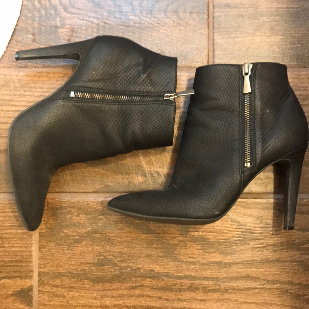 BP leather stiletto booties